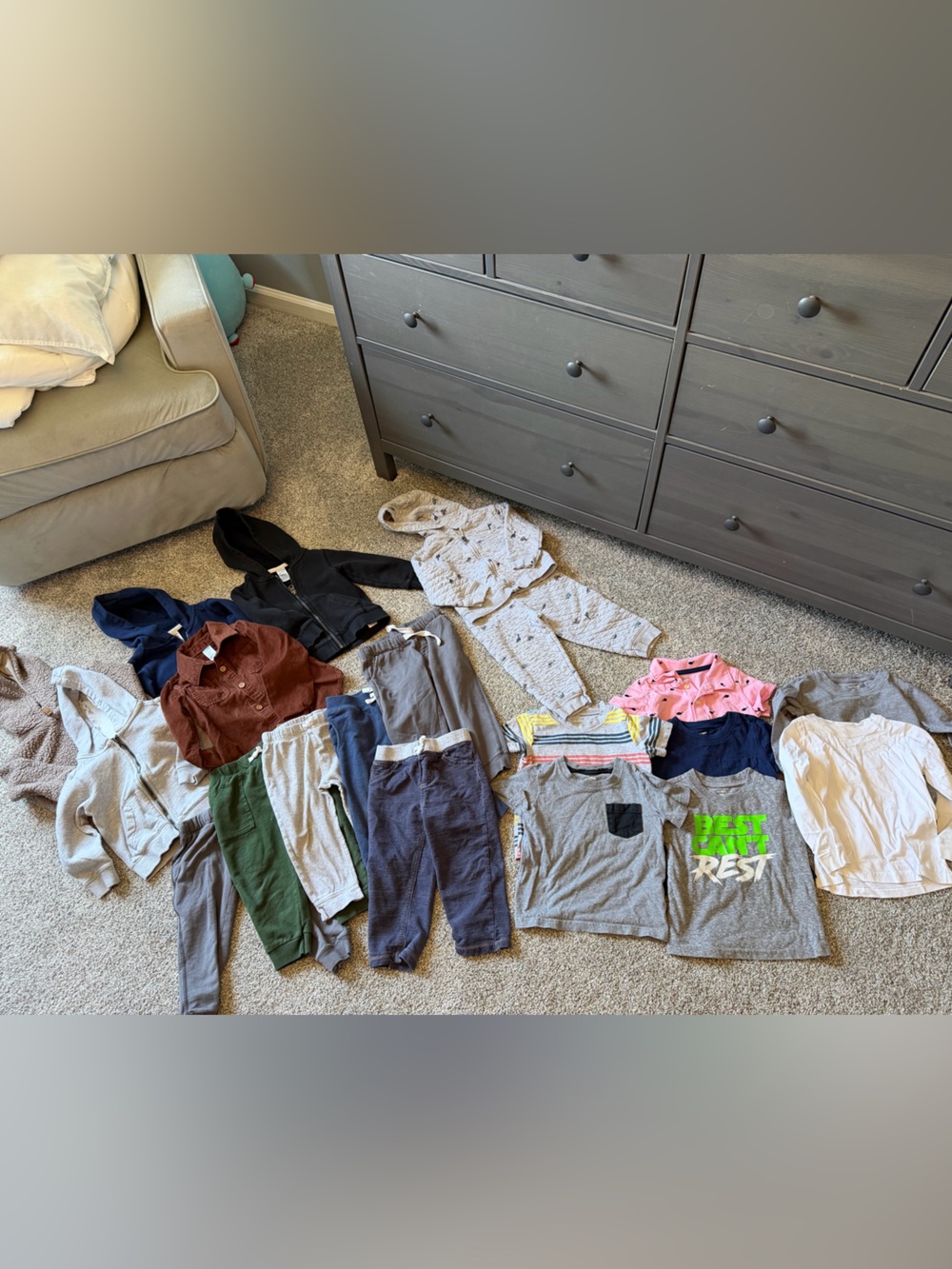 Carter’s Boys 24m Mixed Clothing Lot - Neutral & Colorful Pieces
